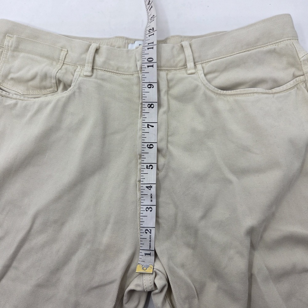 Reiss Men's 5 Pocket Cotton Blend Pant Size 32x27 Beige Cream Stretch - Picture 6 of 10